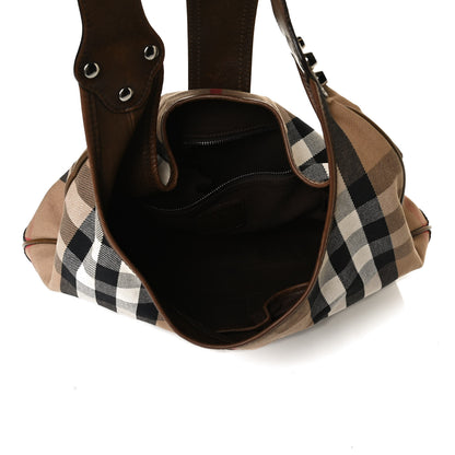 Burberry House Check Brook Hobo Brown 5 of 22