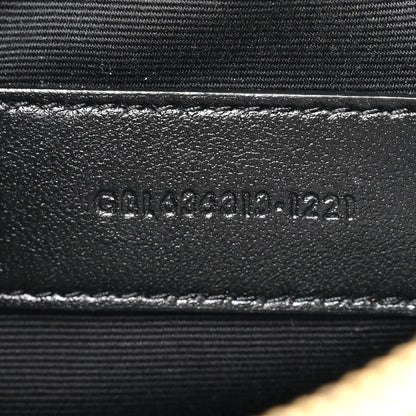 Saint Laurent Grain De Poudre Chevron Monogram Large Bill Pouch Dark Beige 7 of 10
