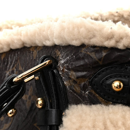 Louis Vuitton LOUIS VUITTON Patent Monogram Shearling Sac Thunder 14 of 15