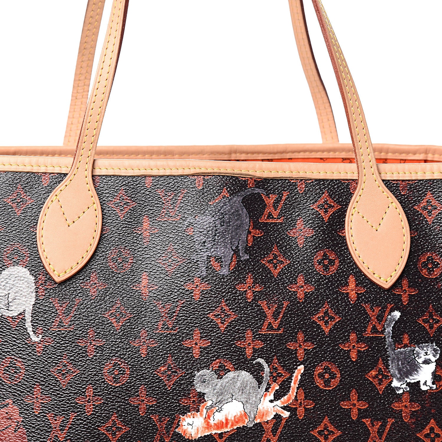 Louis Vuitton Catogram Neverfull MM Marron 9 of 9