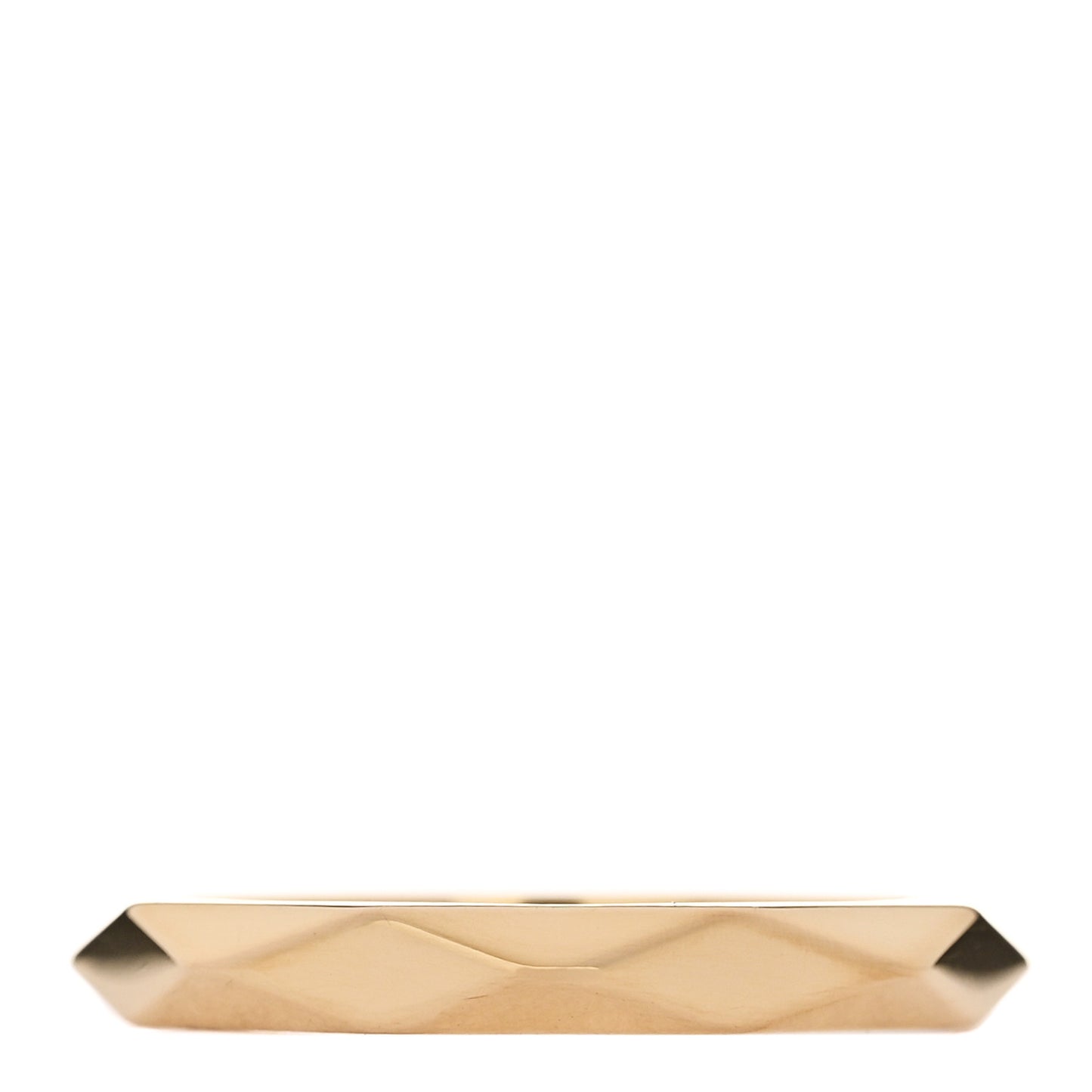 18K Yellow Gold Facette Wedding Band Ring 54 6.75