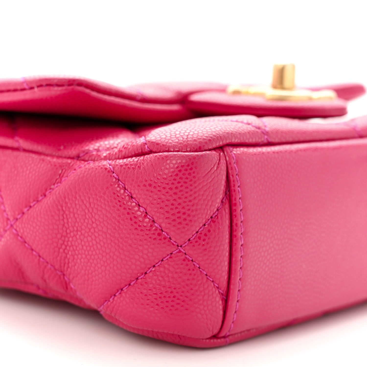 Chanel Caviar Quilted Mini Twist Your Buttons Flap Fuchsia 9 of 11