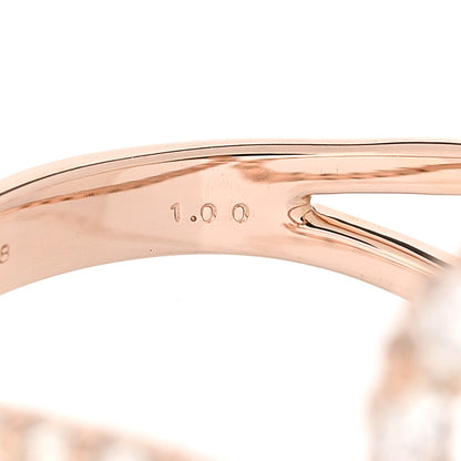 Parker & West by FASHIONPHILE 18K Rose Gold Diamond 1.00ctw Double Loop Ring 52 6 10 of 10