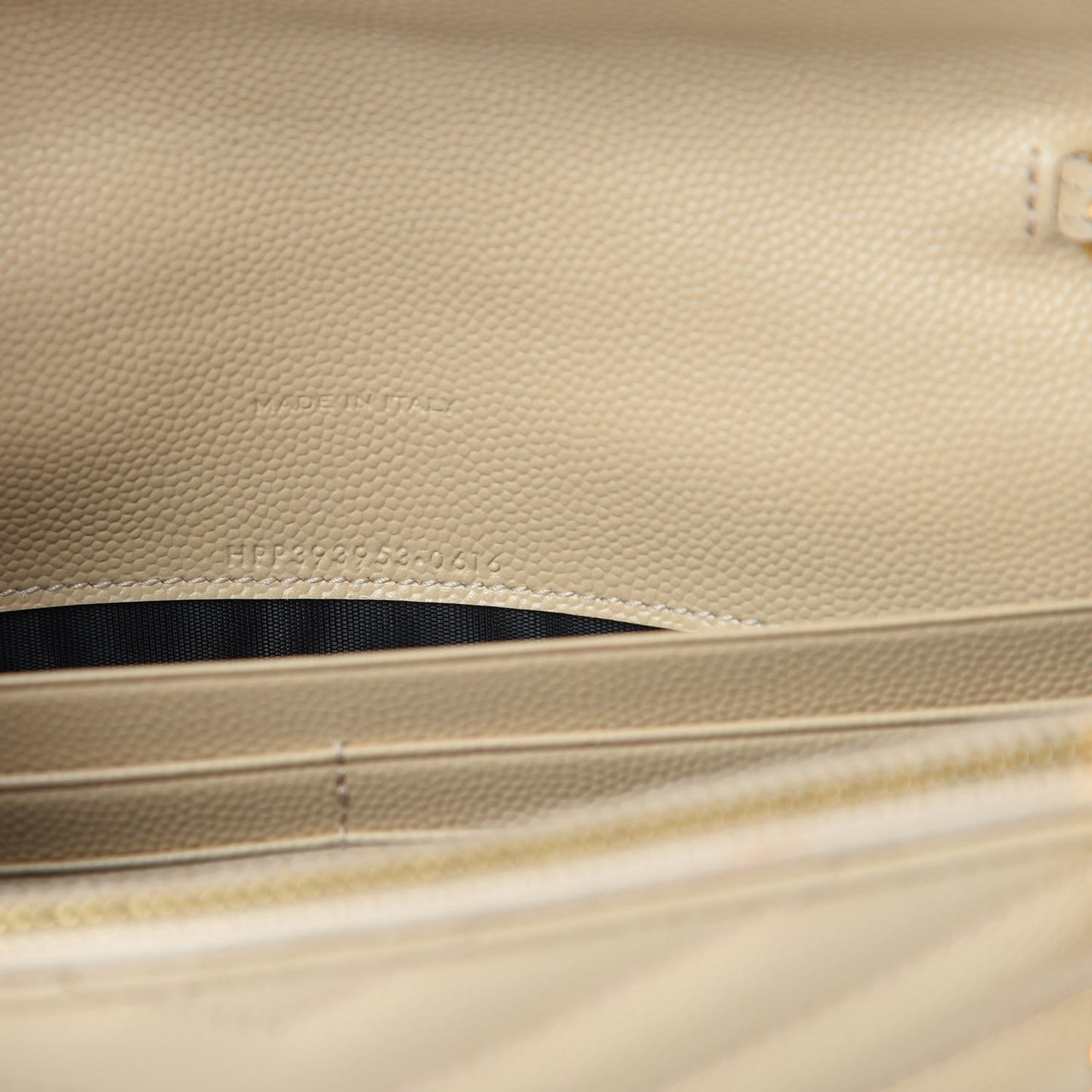 Grain De Poudre Matelasse Chevron Monogram Envelope Chain Wallet Nude Powder