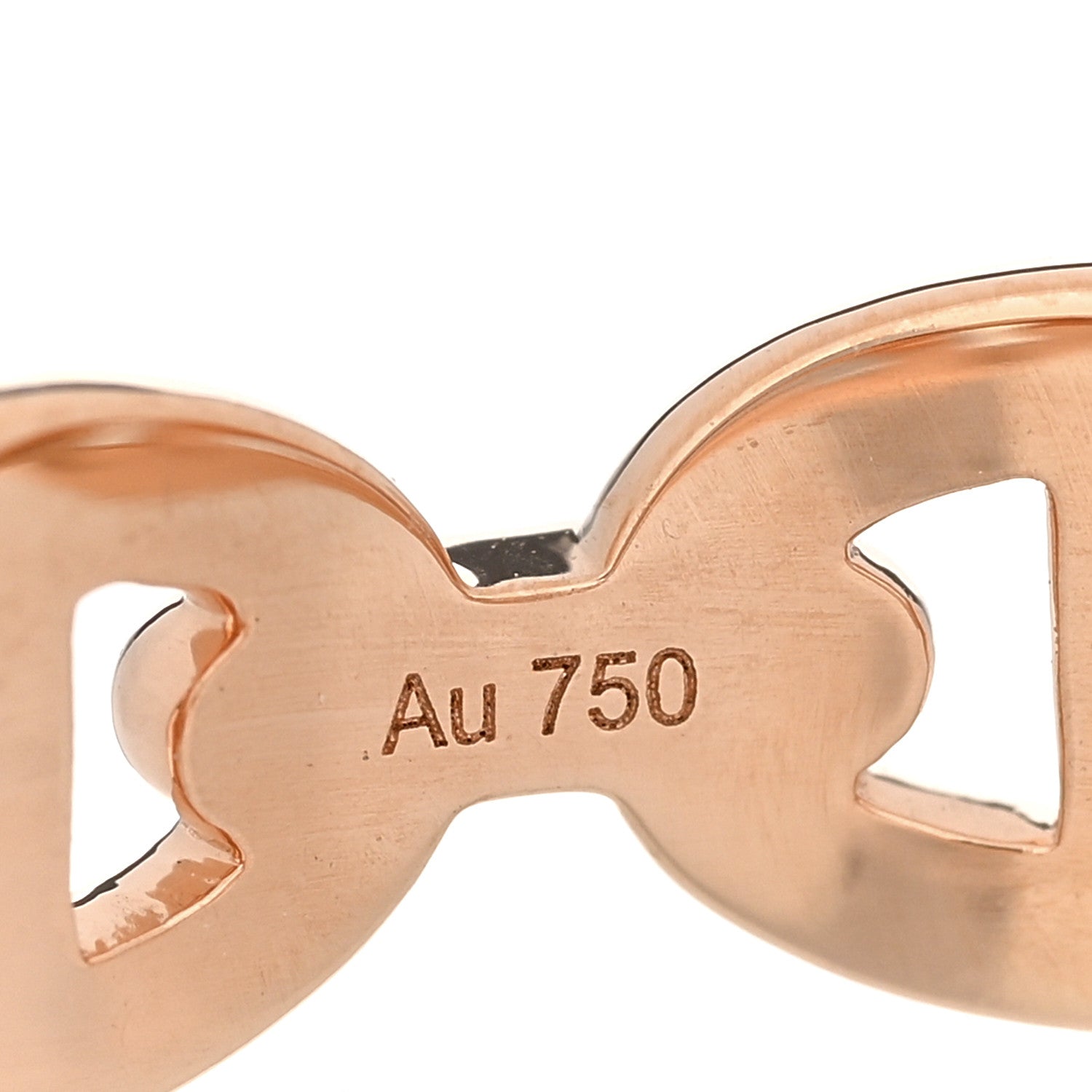 Hermes 18K Rose Gold PM Chaine d'Ancre Enchainee Ring 51 5.75 4 of 8