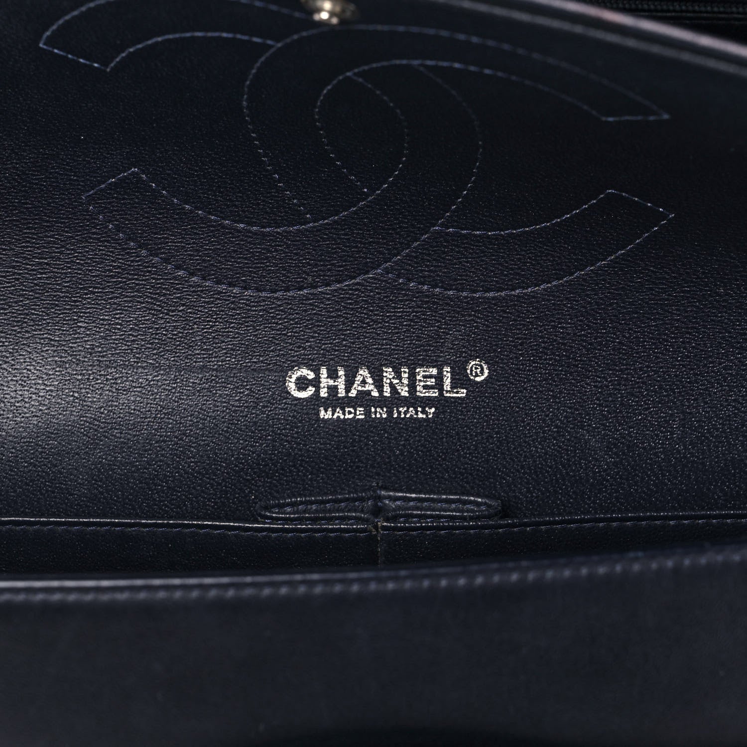 Chanel Lambskin Quilted Jumbo Double Flap Dark Blue 9 of 12