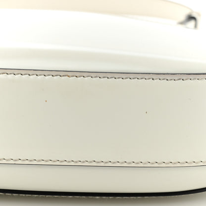 Prada Spazzolato Cleo Flap Adjustable Strap Shoulder Bag White Black 15 of 16