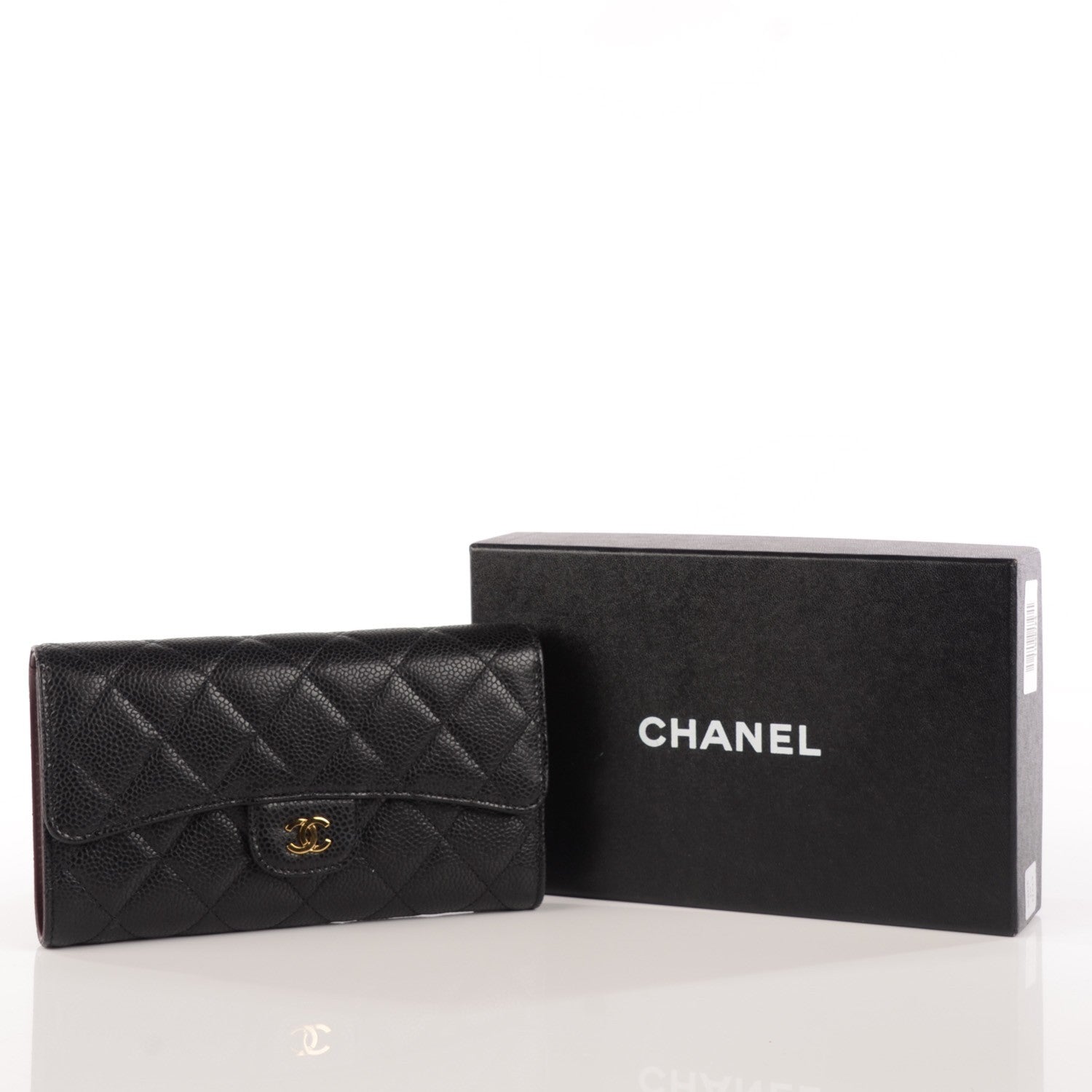 Chanel Caviar Quilted Large Flap Wallet Black 5 of 10