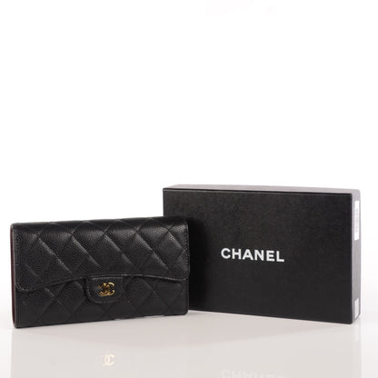 Chanel Caviar Quilted Large Flap Wallet Black 5 of 10