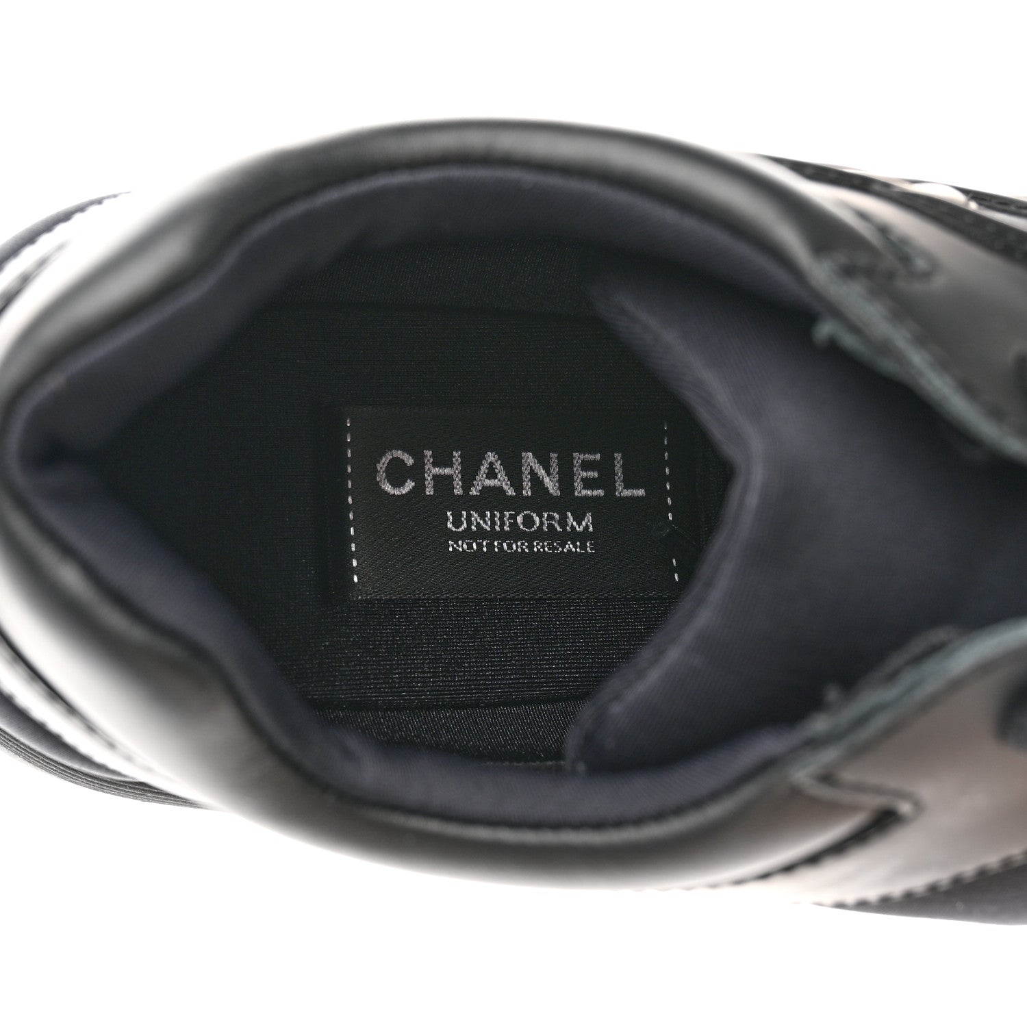 Chanel Fabric Calfskin Suede Mens CC Sneakers 42 Black 7 of 11