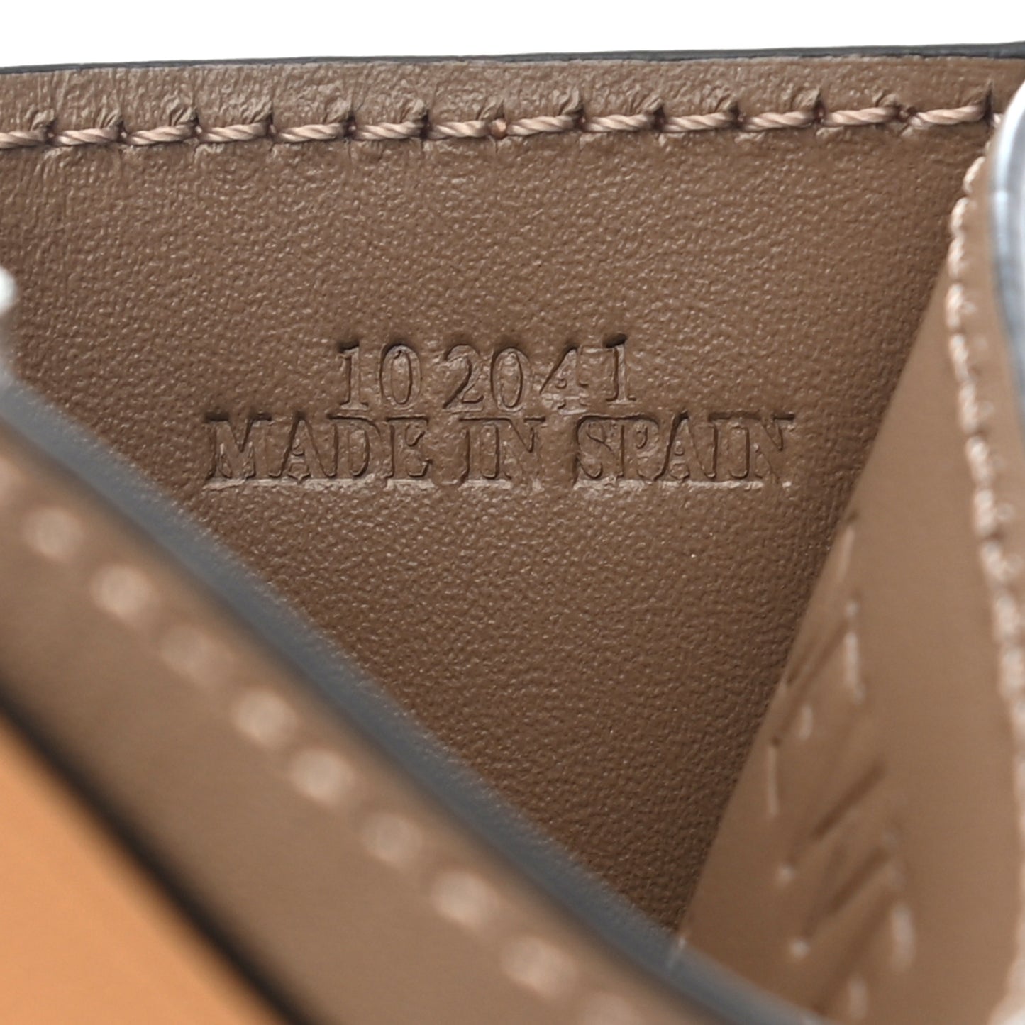 Calfskin Puzzle Colorblock Card Holder Camel