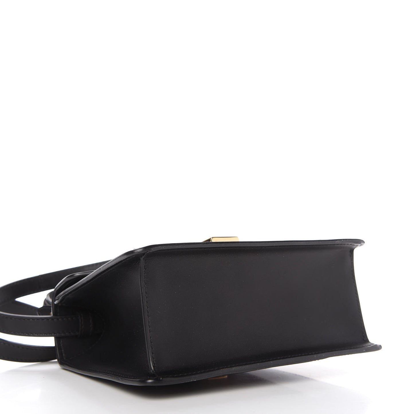 Calfskin Mini Sylvie Top Handle Bag Black
