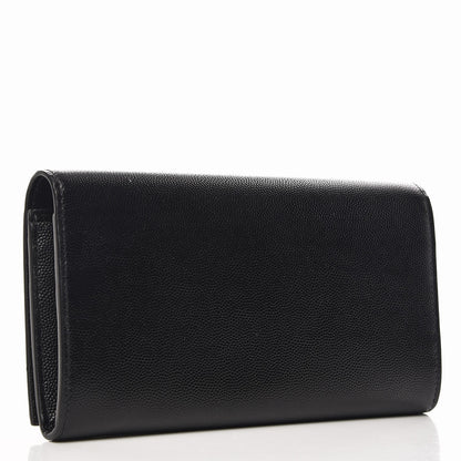 Saint Laurent Grain De Poudre Star Studded Monogram Zip Wallet in Black 3 of 8