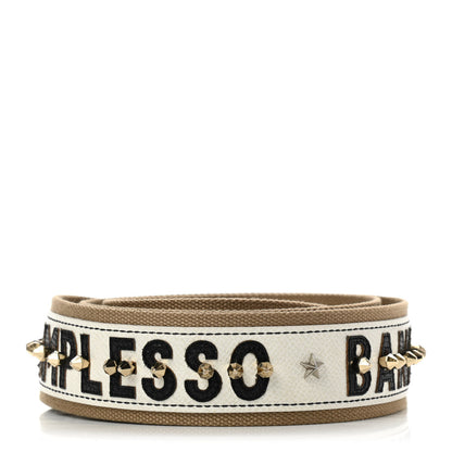 Dolce & Gabbana Canvas Dauphine Studded Bandistico Strap Beige White 2 of 8