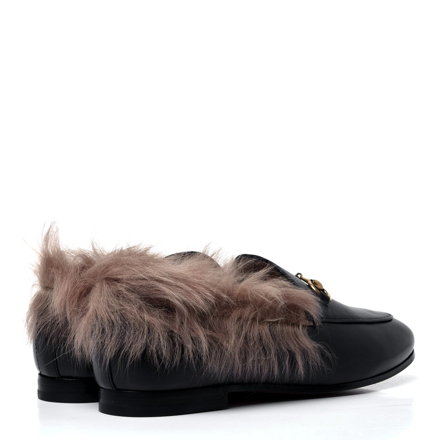 Malaga Kid Fur Womens Jordaan Loafers 38 Black Natural