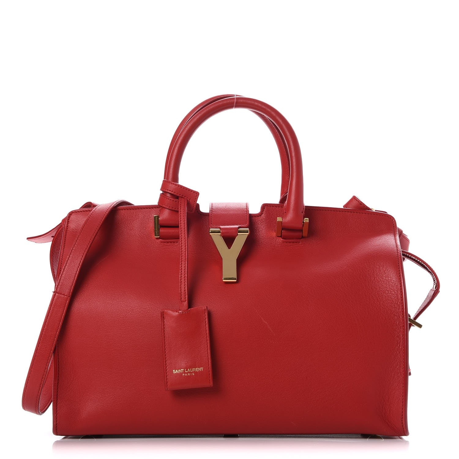 Saint Laurent Calfskin Small Classic Y Cabas Red 1 of 10