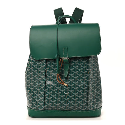 Goyard Goyardine Calfskin Alpin MM Backpack Green 1 of 9