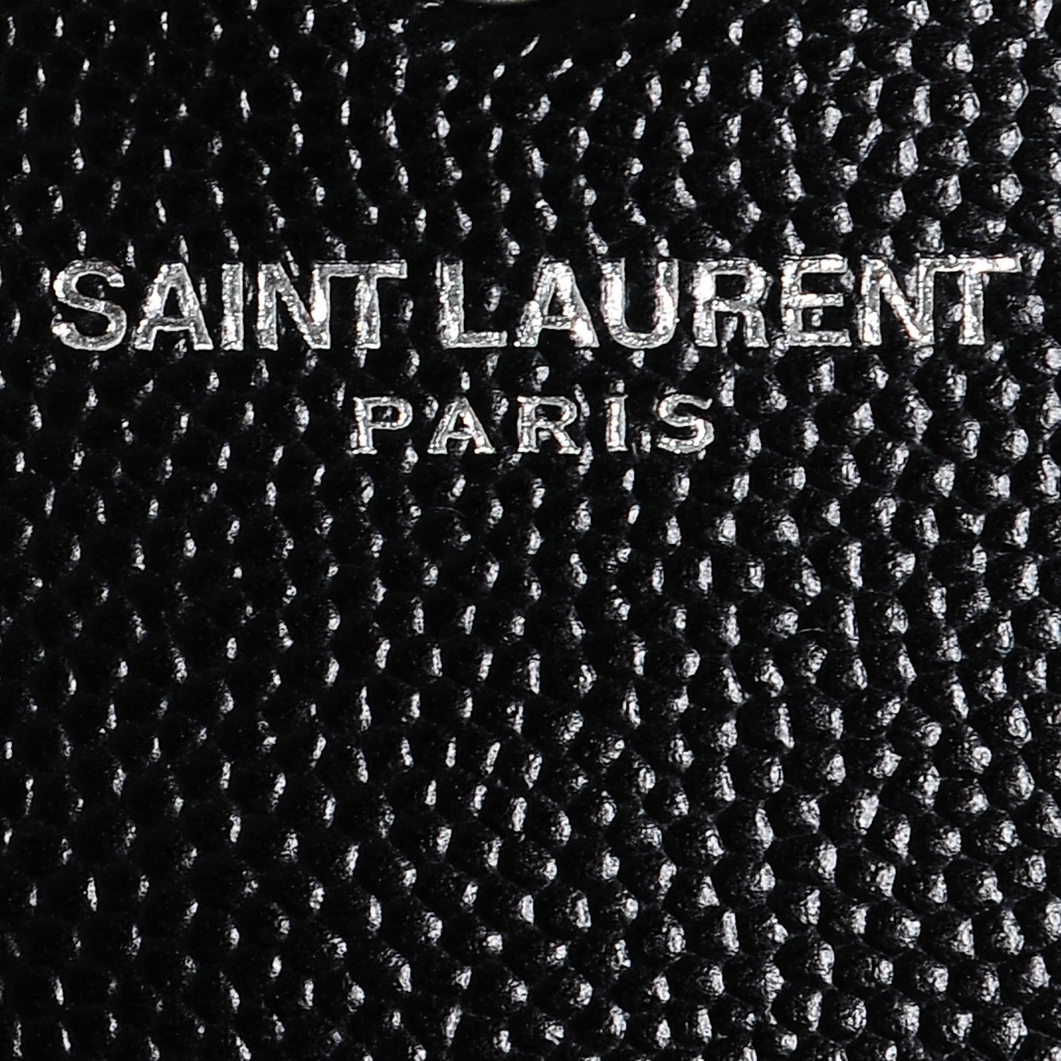 Saint Laurent Grain De Poudre Matelasse Chevron Monogram Chain Wallet Black 6 of 7