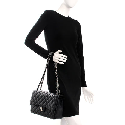 Chanel Caviar Quilted Jumbo Double Flap Black 3 of 8