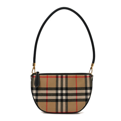 Burberry Vintage Check Calfskin Olympia Slim Pouch Archive Beige 1 of 9