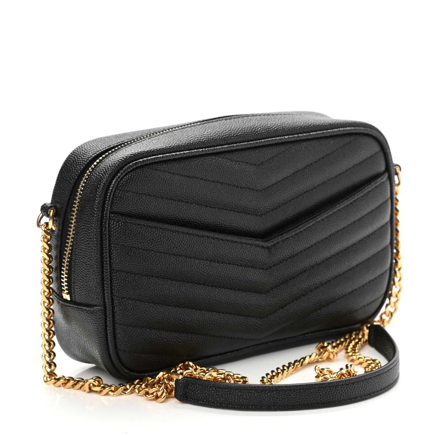 Saint Laurent Grain De Poudre Matelasse Monogram Mini Lou Camera Bag Black 3 of 8