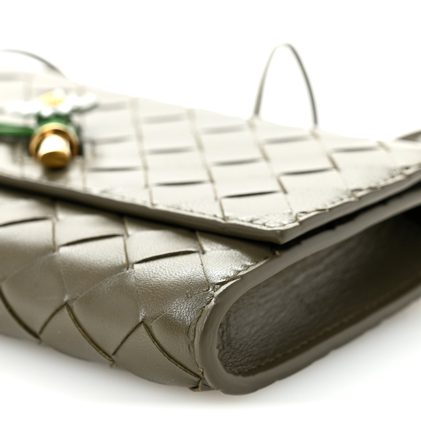 Nappa Enamel Intrecciato Daisy Andiamo Pouch Daisy Flow