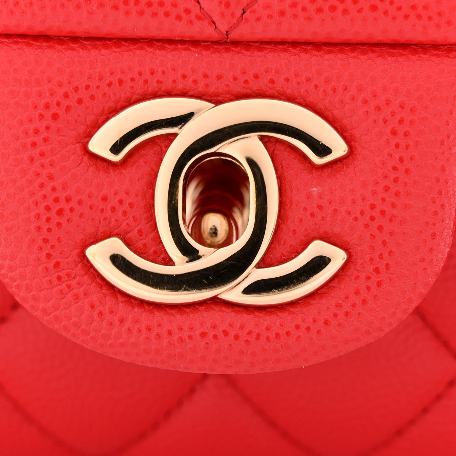 Chanel Caviar Quilted Medium Double Flap Red 11 of 12