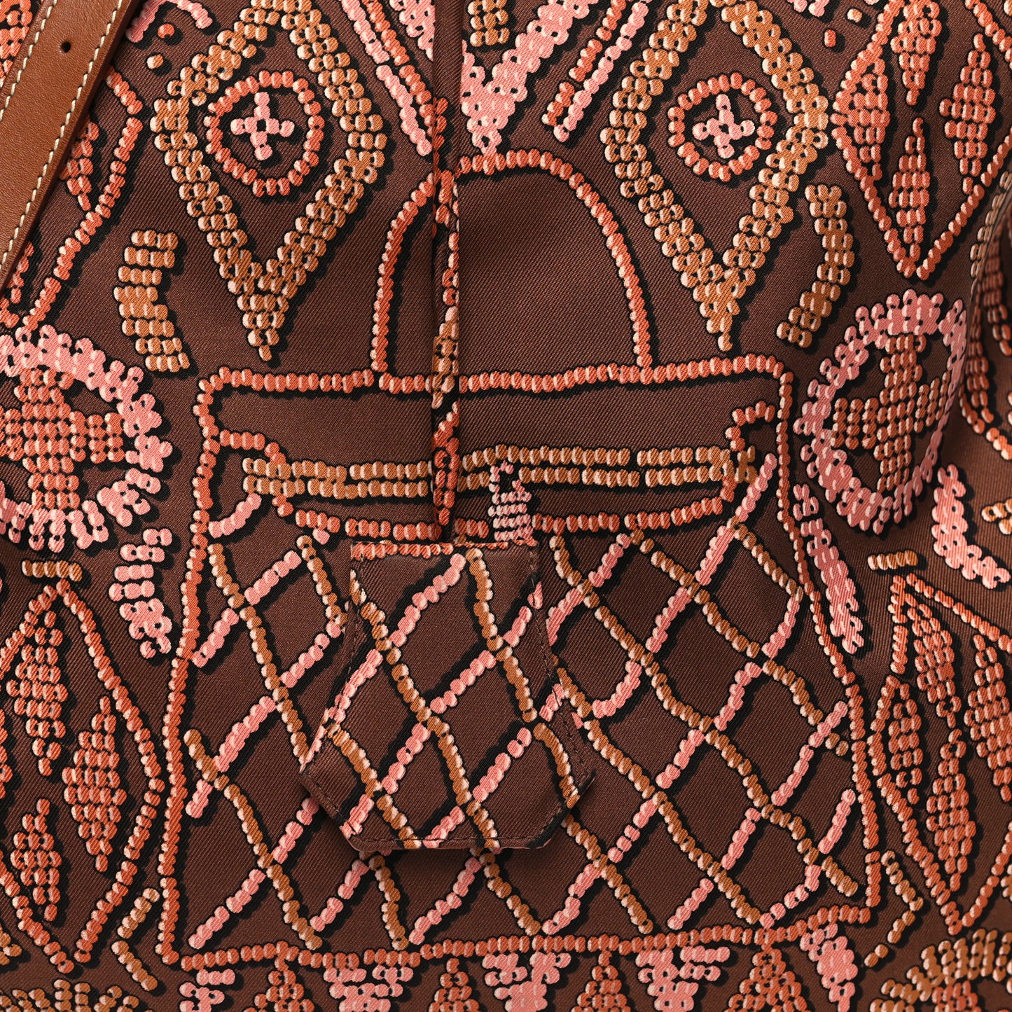 Silk Barenia Kelly En Perles Silky City 33 Bag Fauve Terre