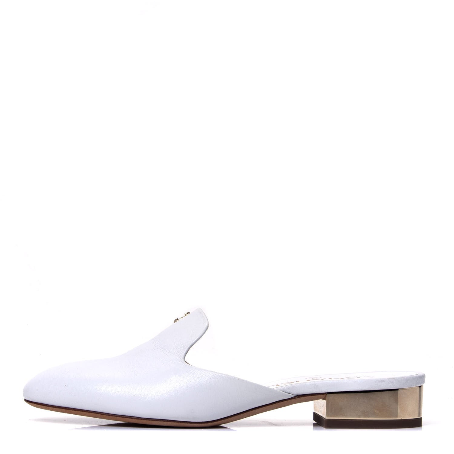 Chanel Sheepskin CC Mules 36 White 1 of 11