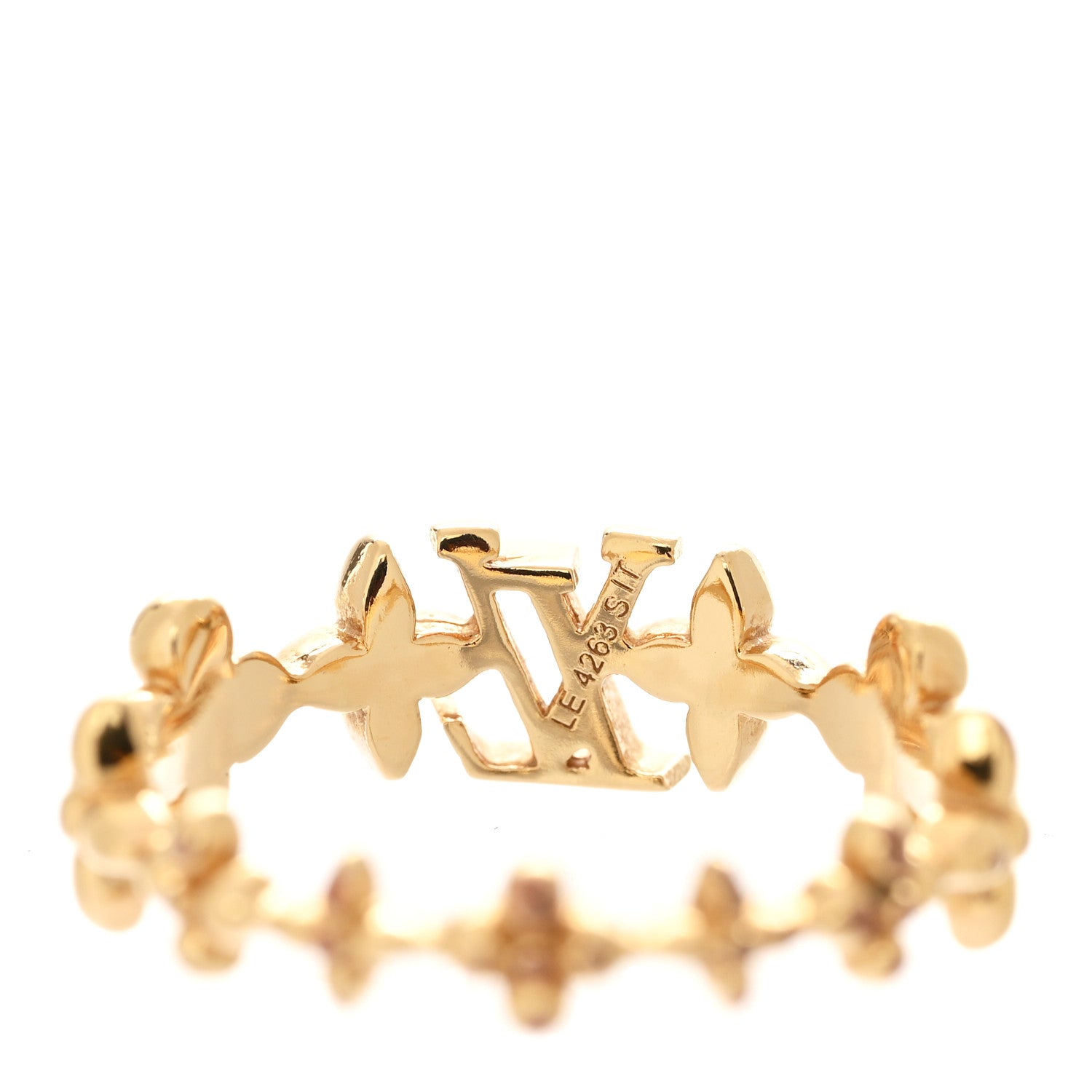 Louis Vuitton Metal LV Iconic XS Ring S 50 5.25 Gold 4 of 4
