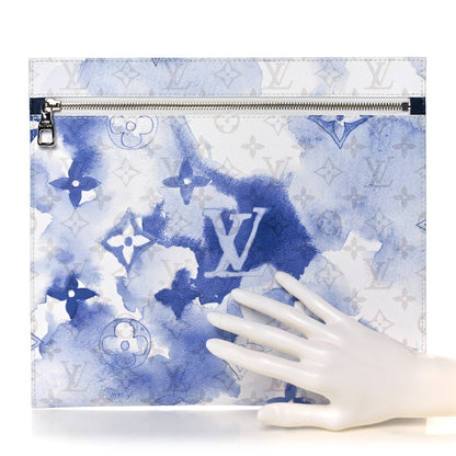 Louis Vuitton Monogram Watercolor New Tote Pochette Blue 2 of 8
