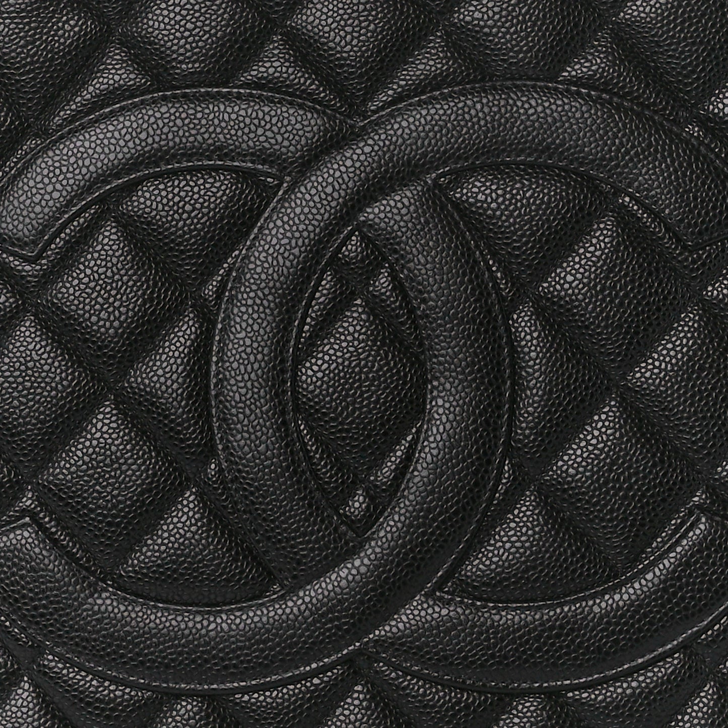 Caviar Quilted Medallion Tote Black