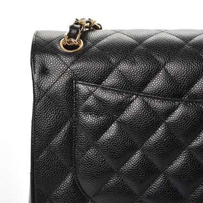 Chanel Caviar Quilted Jumbo Double Flap Black 9 of 12