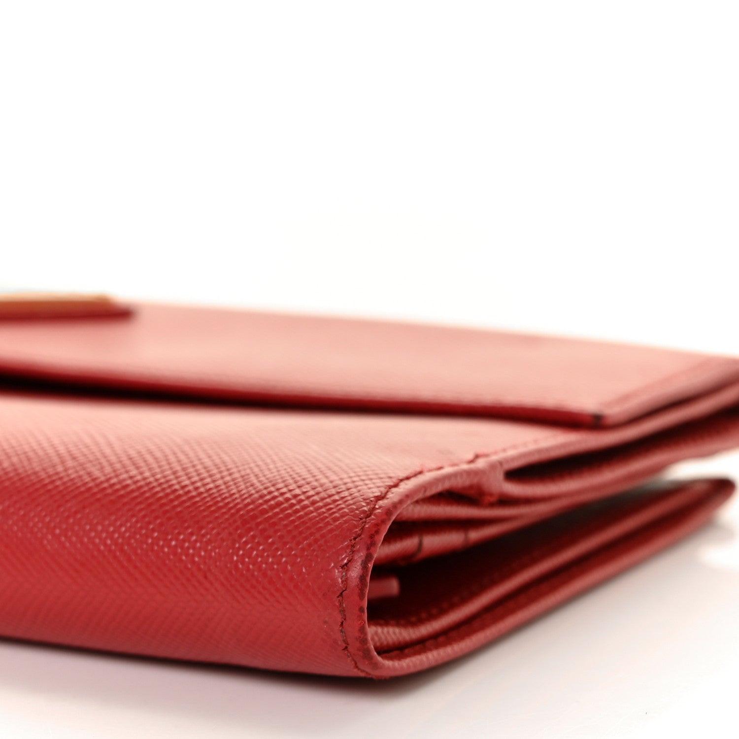 Prada Saffiano Triangle Flap Compact Wallet 10 of 13