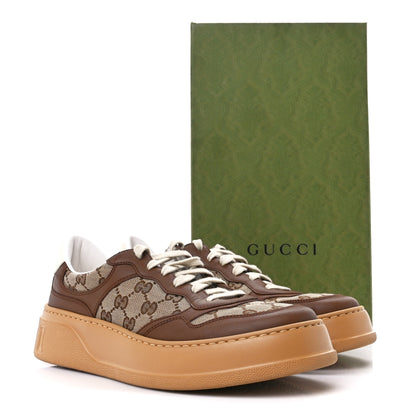 Gucci Calfskin GG Monogram Womens Platform 55mm Sneakers 42 Hezelnut Beige Ebony Mystic White 13 of 13