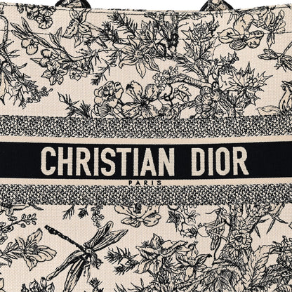 Christian Dior Canvas Embroidered Large Book Tote Latte 8 of 11
