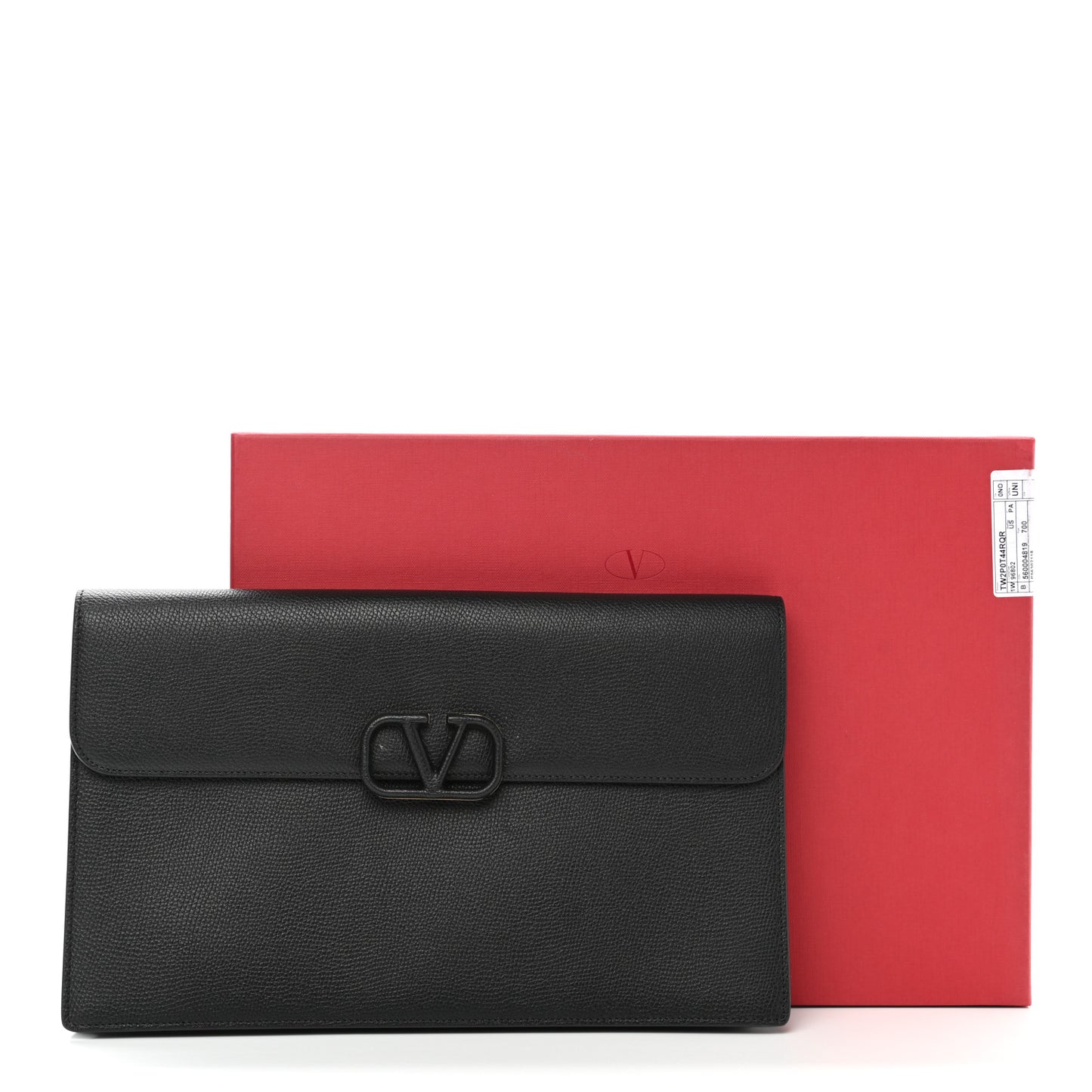 Grained Calfskin VSling Pouch Black