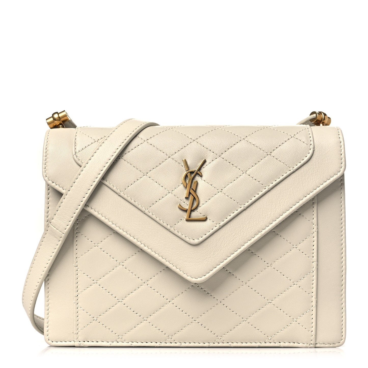 Lambskin Quilted Mini Gaby Satchel Blanc Vintage