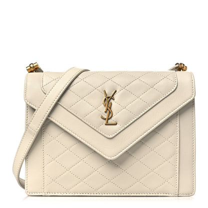 Saint Laurent Lambskin Quilted Mini Gaby Satchel Blanc Vintage 1 of 10