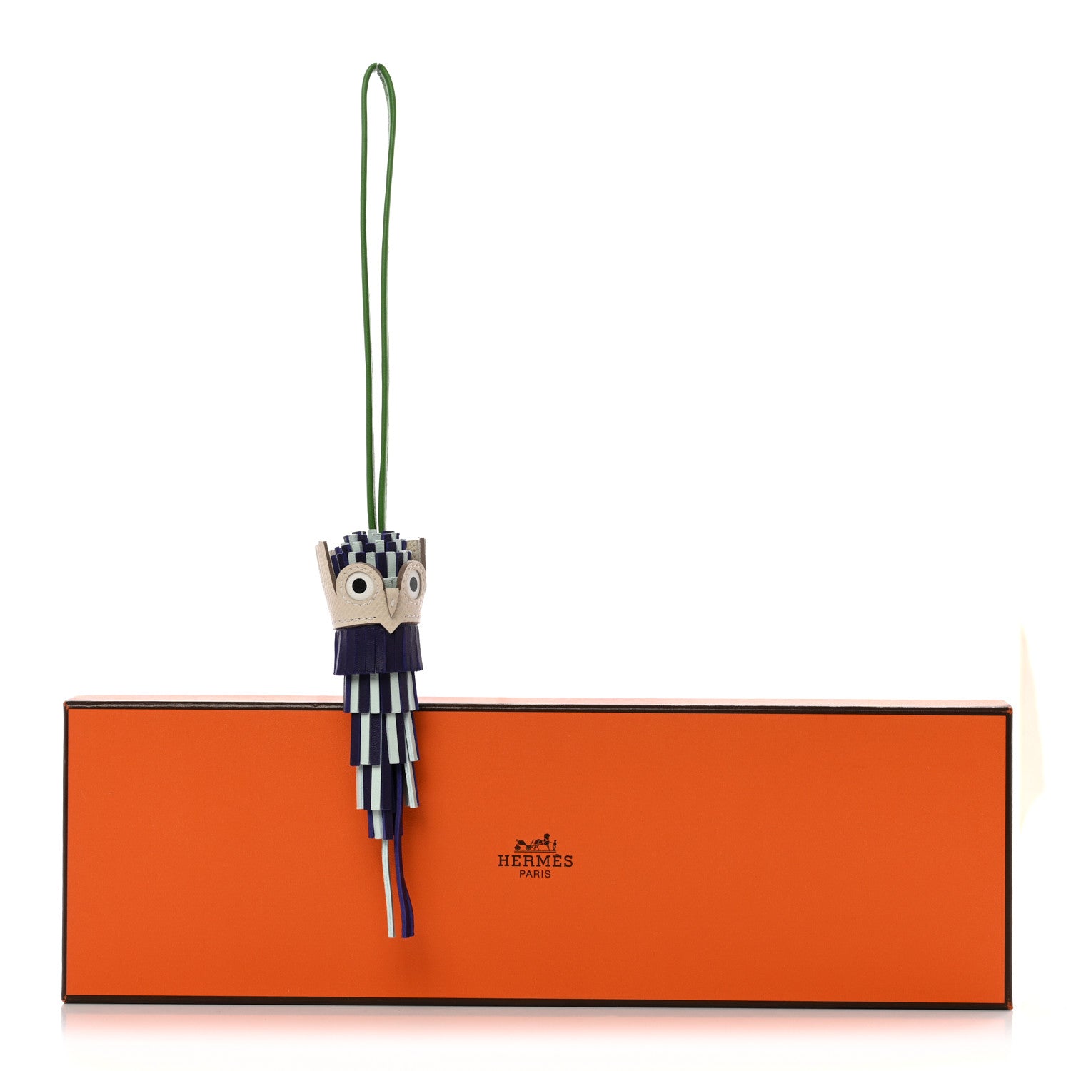 【最終値下】 HERMES 雲デザイン チャーム Hermes Milo Lambskin Epsom Chouette Bag Charm Purple Vert