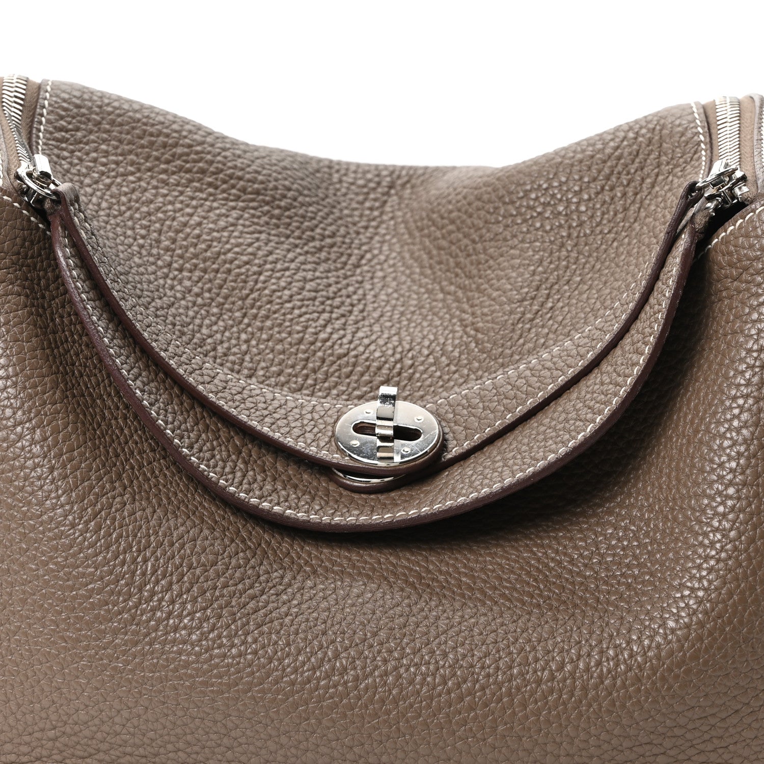 Hermes Taurillon Clemence Lindy 30 Etoupe 8 of 10