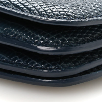 The Row Lizard Large Julien Shoulder Bag Navy 9 of 9