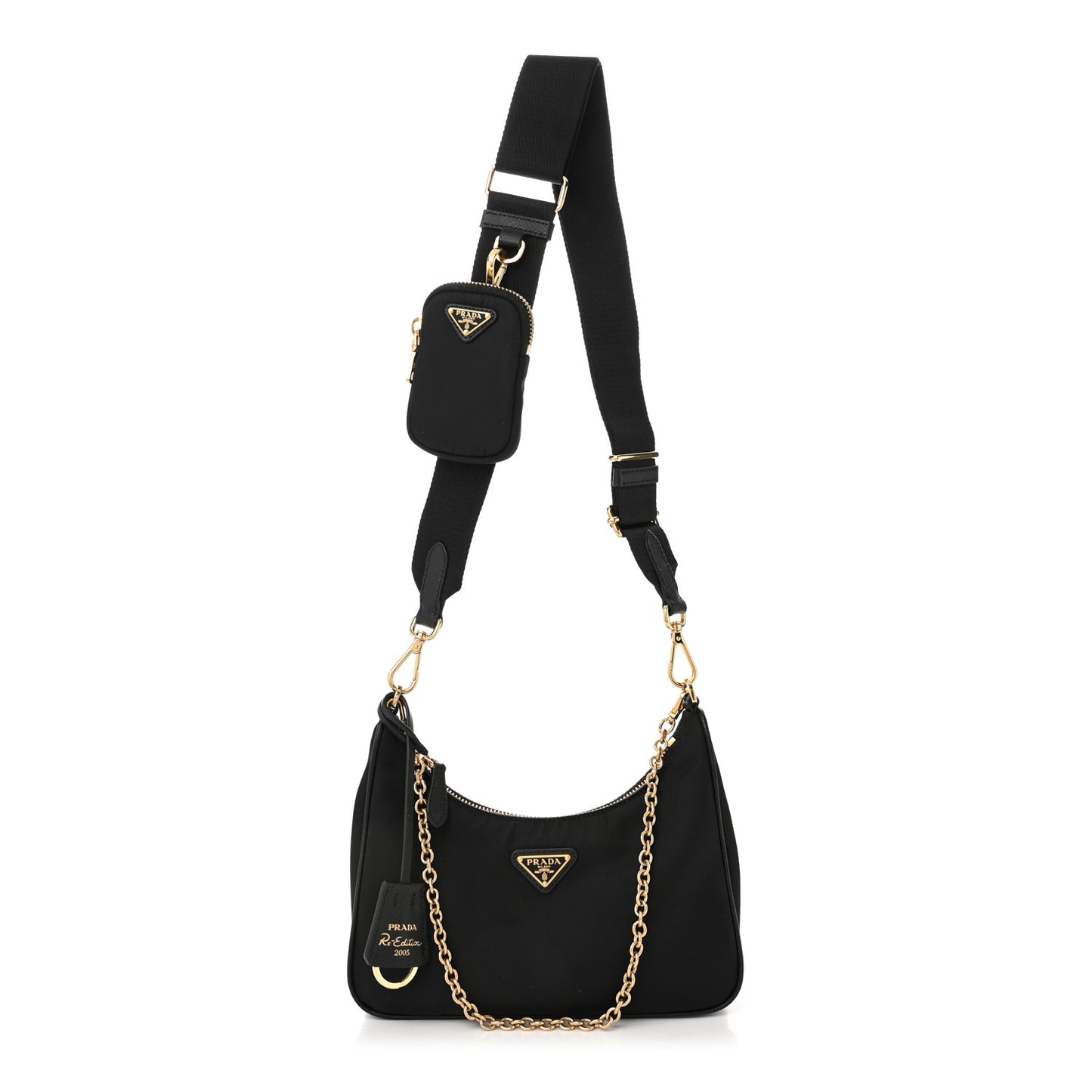 Nylon Re-Edition 2005 Shoulder Bag Black