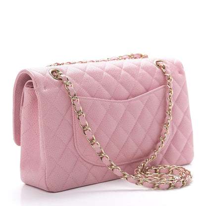 Chanel Caviar Quilted Medium Double Flap Pink 3 of 12