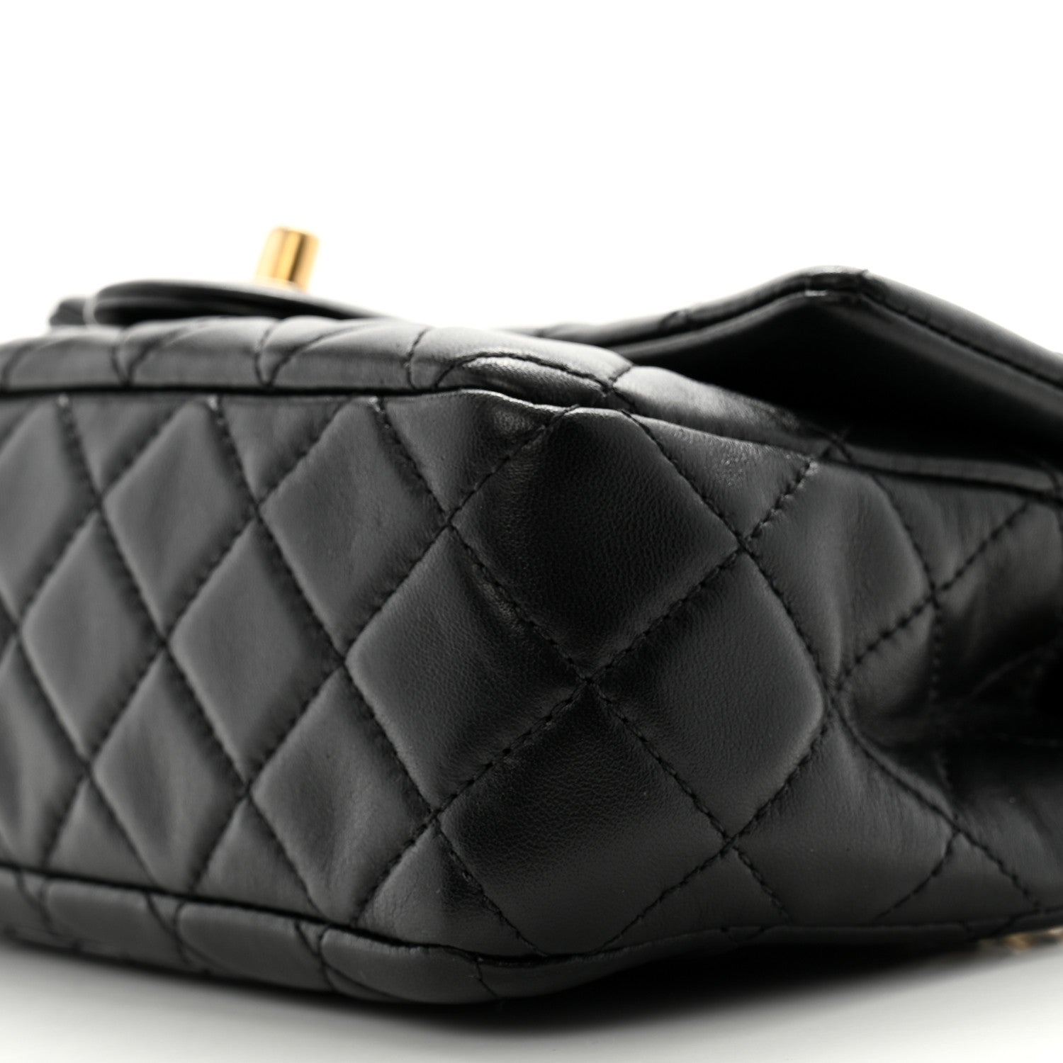 Chanel Lambskin Quilted Mini Rectangular Pearl Crush Flap Black 10 of 14