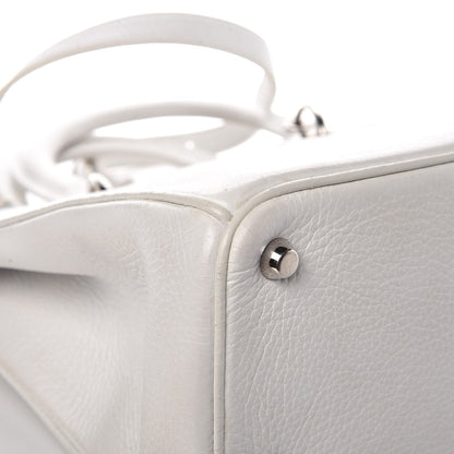 Christian Dior Bullcalf Printed Medium Flower Diorissimo Tote White 11 of 16