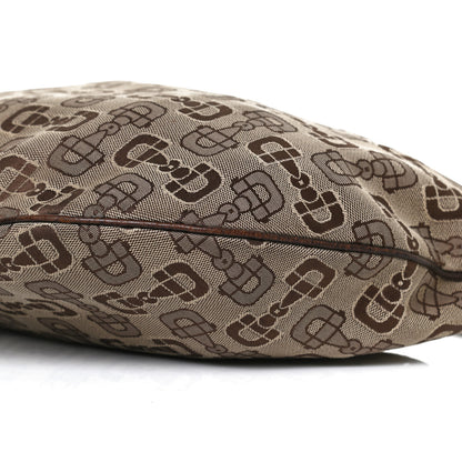 Gucci Canvas Horsebit Glam Hobo Dark Brown 16 of 27