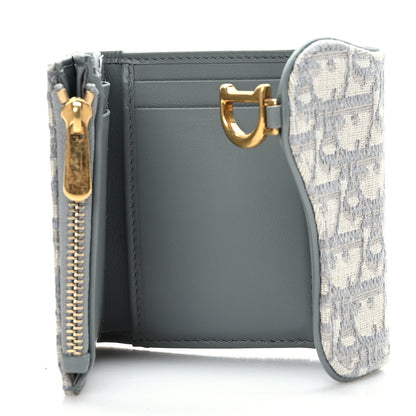 Christian Dior Oblique Saddle Lotus Wallet Grey 5 of 7