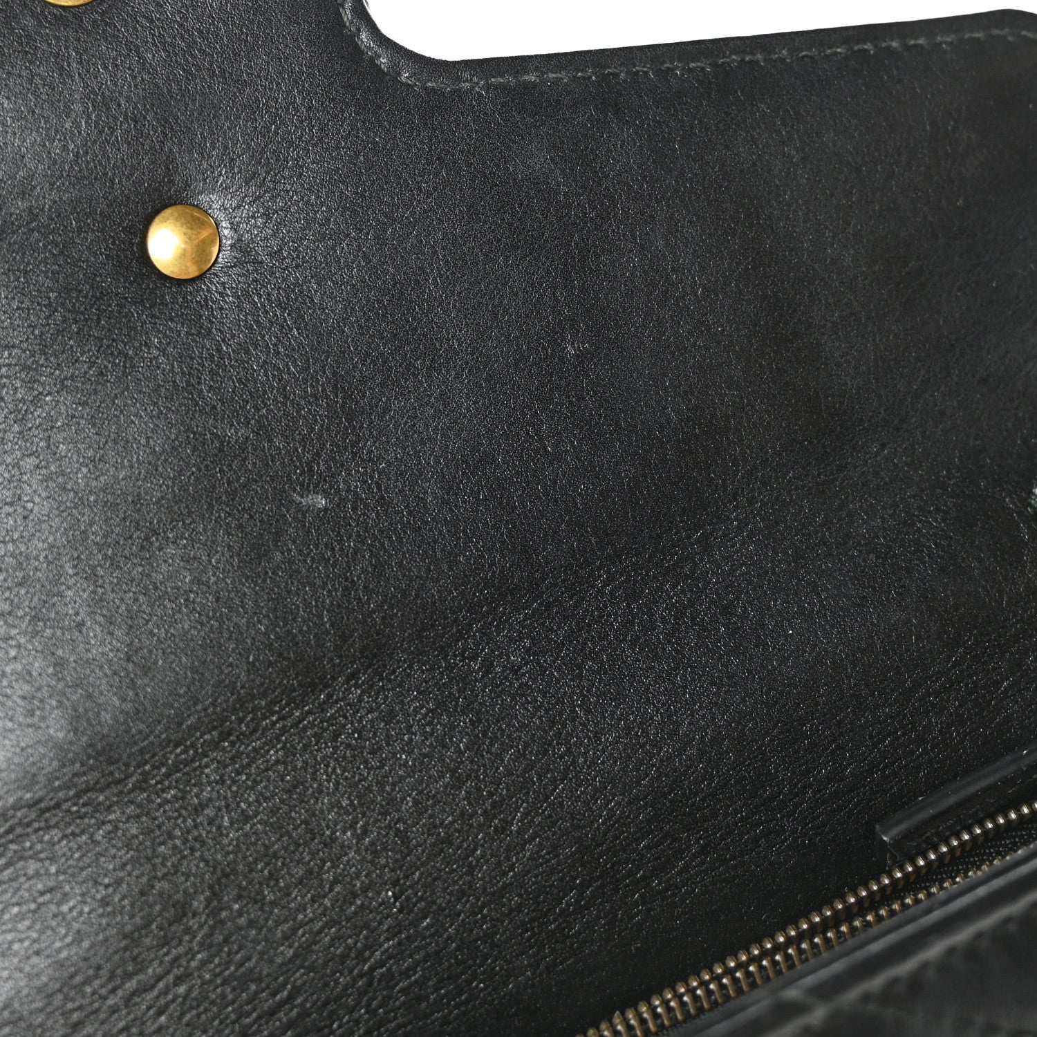 Gucci Calfskin Matelasse Mini GG Marmont Chain Wallet Black 7 of 7