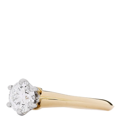 Tiffany 18K Yellow Gold Platinum Diamond .53ct Solitaire Engagement Ring 46 3.75 3 of 7